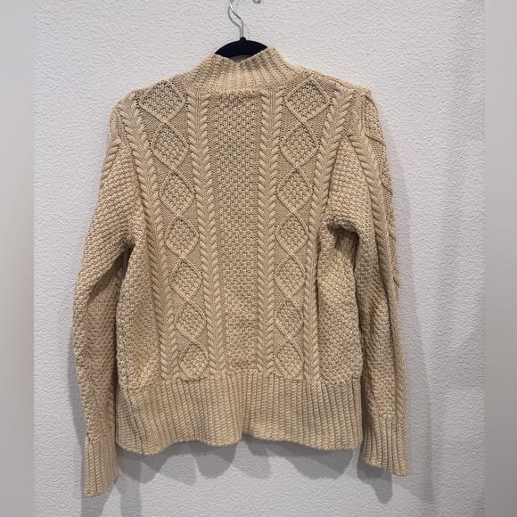 Signature L.L Bean Cotton Fisherman Sweater, Short Cardigan - Picture 3 of 5